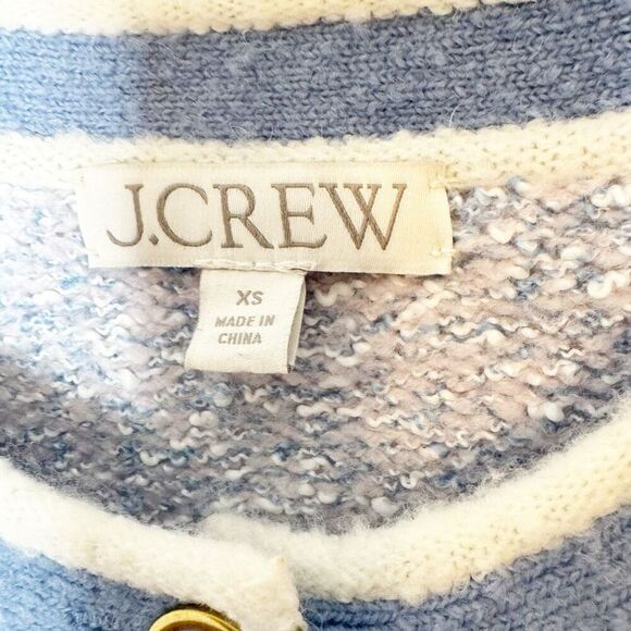 J. CREW Marled Sweater Lady Jacket Lilac Seascape White Cardigan Women’s Size XS - Picture 7 of 10